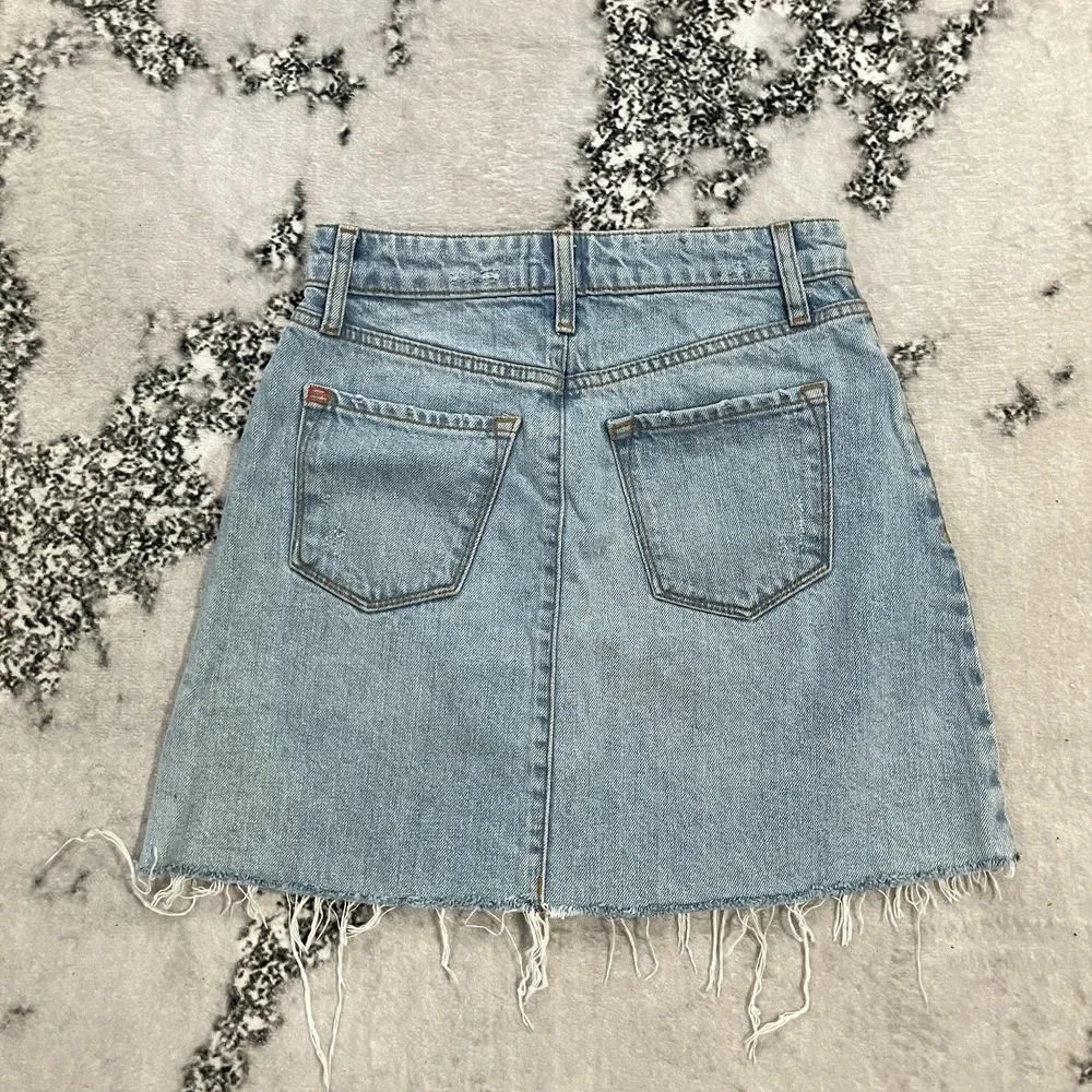 BDG Urban Outfitters Denim Mini Skirt Womens Size XS Raw Hem High Rise